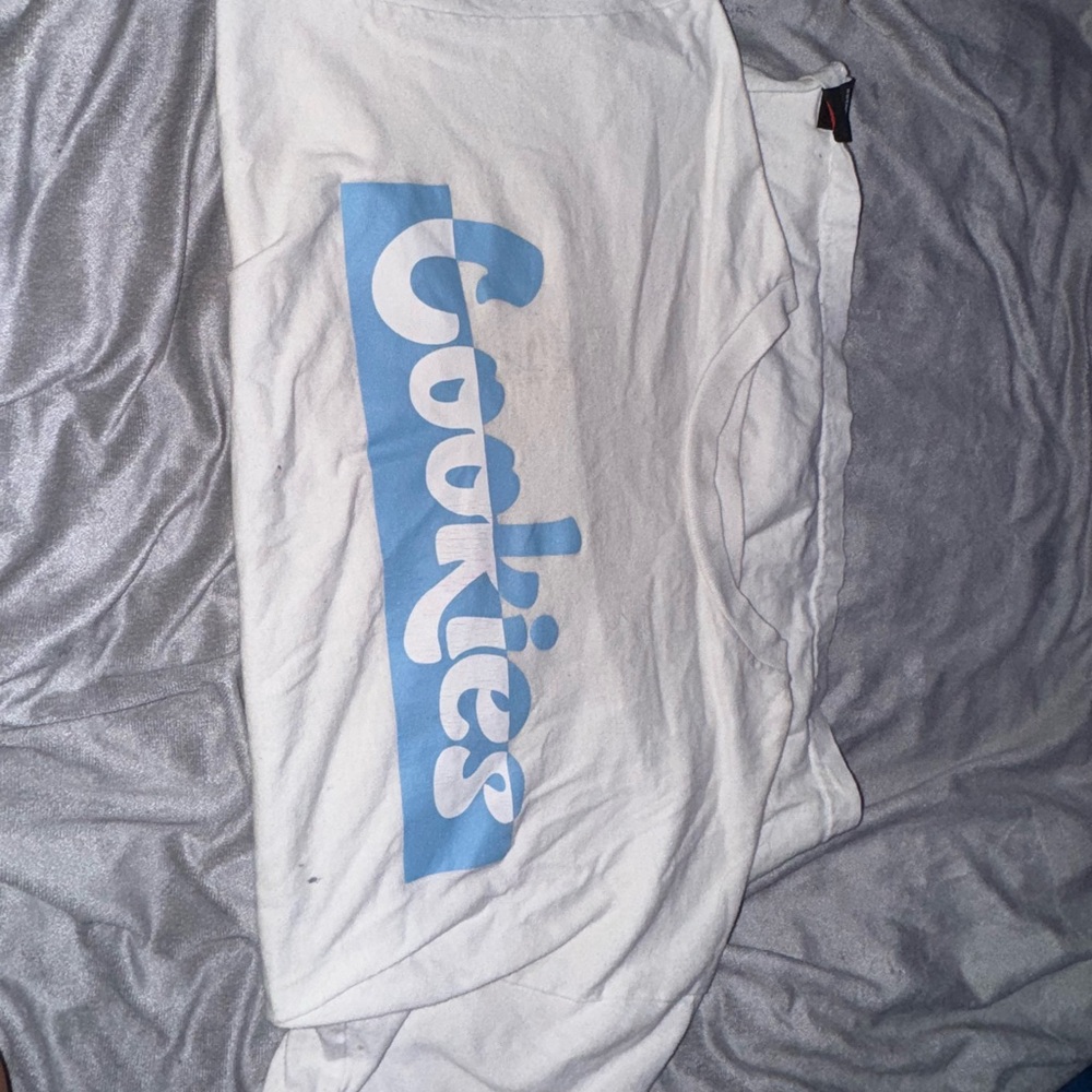 White and Blue Short Sleeve Tee